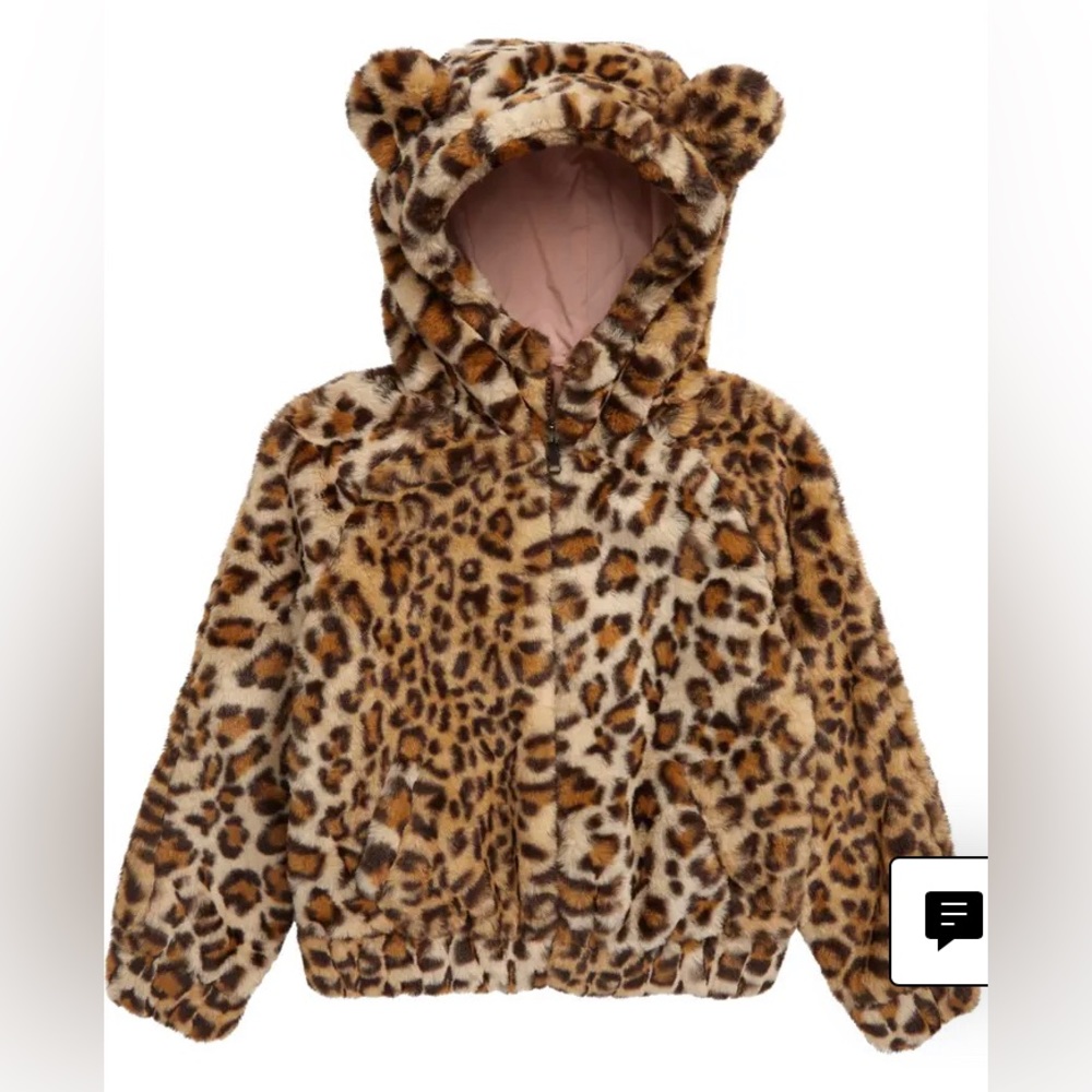 Tucker + Tate Kids' Faux Fur Bomber Jacket (Leopard Print)